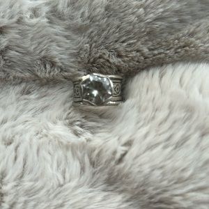 Play loved Silpada round crystal ring size 7